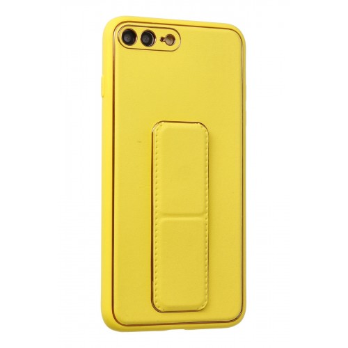 Newface iPhone 8 Plus Kılıf Coco Deri Standlı Kapak - Sarı Newface iPhone 8 Plus Kılıf Coco Deri Standlı Kapak - Sarı