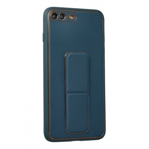 Newface iPhone 8 Plus Kılıf Coco Deri Standlı Kapak - Mavi Newface iPhone 8 Plus Kılıf Coco Deri Standlı Kapak - Mavi