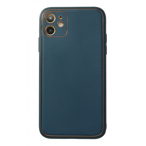 Newface iPhone 12 Kılıf Coco Deri Silikon Kapak - Mavi Newface iPhone 12 Kılıf Coco Deri Silikon Kapak - Mavi