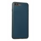 Newface iPhone 7 Plus Kılıf Coco Deri Silikon Kapak - Mavi