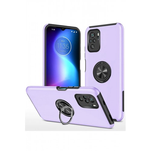Newface Xiaomi Poco F3 Kılıf Elit Yüzüklü Kapak - Mor