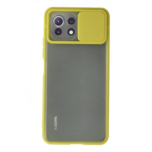 Newface Xiaomi Mİ 11 Lite Kılıf Palm Buzlu Kamera Sürgülü Silikon - Sarı Newface Xiaomi Mİ 11 Lite Kılıf Palm Buzlu Kamera Sürgülü Silikon - Sarı