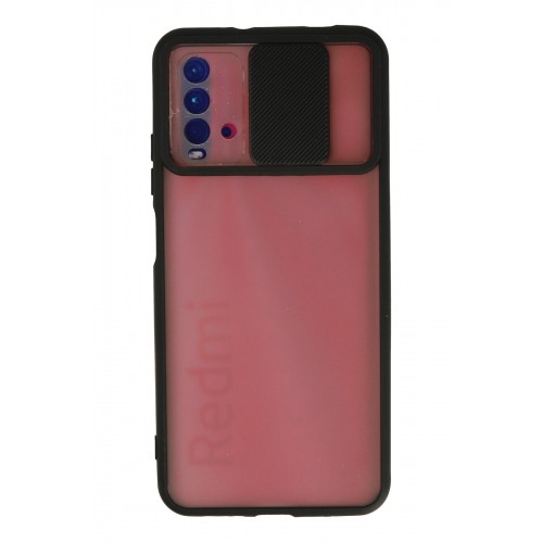 Newface Xiaomi Redmi Note 9 4G Kılıf Palm Buzlu Kamera Sürgülü Silikon - Siyah Newface Xiaomi Redmi Note 9 4G Kılıf Palm Buzlu Kamera Sürgülü Silikon - Siyah