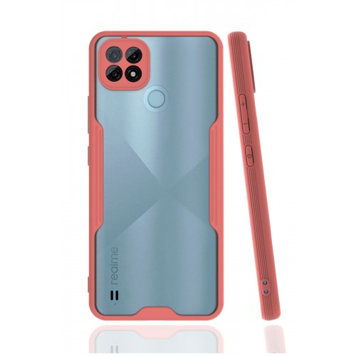 Newface Realme C21 Kılıf Platin Silikon - Pembe