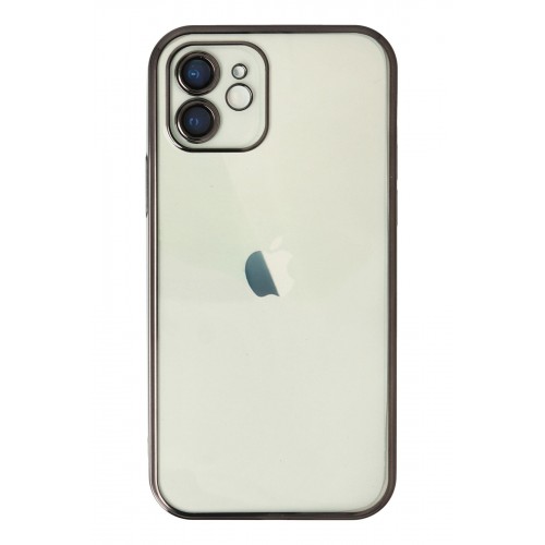 Newface iPhone 12 Kılıf Razer Lensli Silikon - Siyah