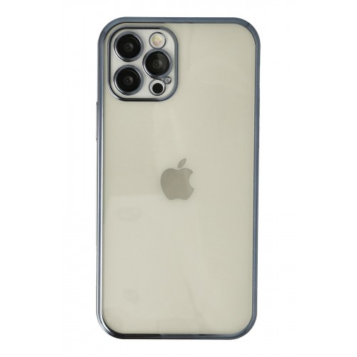 Newface iPhone 12 Pro Kılıf Razer Lensli Silikon - Mavi