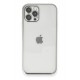 Newface iPhone 12 Pro Kılıf Razer Lensli Silikon - Gümüş