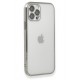 Newface iPhone 12 Pro Kılıf Razer Lensli Silikon - Gümüş