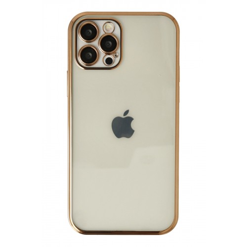 Newface iPhone 12 Pro Max Kılıf Razer Lensli Silikon - Gold Newface iPhone 12 Pro Max Kılıf Razer Lensli Silikon - Gold