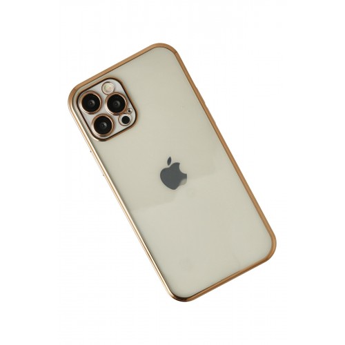Newface iPhone 12 Pro Max Kılıf Razer Lensli Silikon - Gold Newface iPhone 12 Pro Max Kılıf Razer Lensli Silikon - Gold
