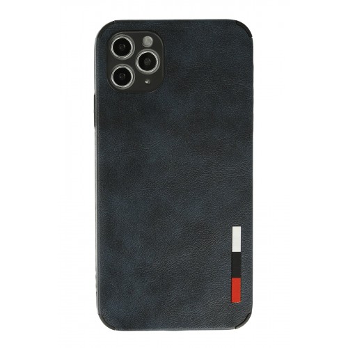 Newface iPhone 11 Pro Max Kılıf Loop Deri Silikon - Lacivert