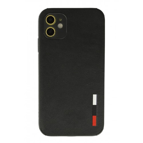 Newface iPhone 12 Kılıf Loop Deri Silikon - Siyah Newface iPhone 12 Kılıf Loop Deri Silikon - Siyah