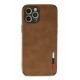 Newface iPhone 12 Pro Max Kılıf Loop Deri Silikon - Kahverengi Newface iPhone 12 Pro Max Kılıf Loop Deri Silikon - Kahverengi