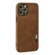 Newface iPhone 12 Pro Max Kılıf Loop Deri Silikon - Kahverengi Newface iPhone 12 Pro Max Kılıf Loop Deri Silikon - Kahverengi