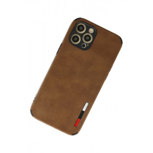 Newface iPhone 12 Pro Max Kılıf Loop Deri Silikon - Kahverengi Newface iPhone 12 Pro Max Kılıf Loop Deri Silikon - Kahverengi