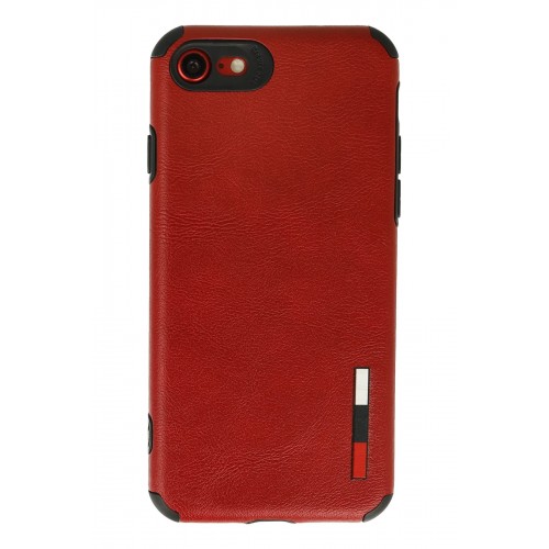 Newface iPhone 8 Kılıf Loop Deri Silikon - Kırmızı Newface iPhone 8 Kılıf Loop Deri Silikon - Kırmızı