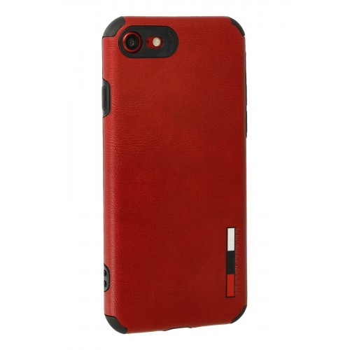 Newface iPhone 8 Kılıf Loop Deri Silikon - Kırmızı Newface iPhone 8 Kılıf Loop Deri Silikon - Kırmızı