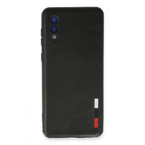 Newface Samsung Galaxy A02 Kılıf Loop Deri Silikon - Siyah