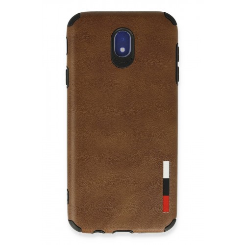 Newface Samsung Galaxy J7 Pro / J730 Kılıf Loop Deri Silikon - Kahverengi Newface Samsung Galaxy J7 Pro / J730 Kılıf Loop Deri Silikon - Kahverengi
