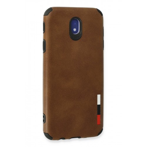 Newface Samsung Galaxy J7 Pro / J730 Kılıf Loop Deri Silikon - Kahverengi Newface Samsung Galaxy J7 Pro / J730 Kılıf Loop Deri Silikon - Kahverengi