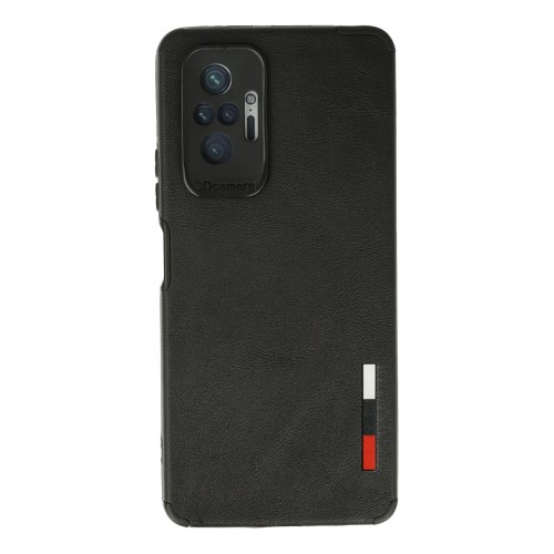 Newface Xiaomi Redmi Note 10 Pro Kılıf Loop Deri Silikon - Siyah