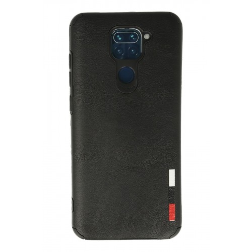 Newface Xiaomi Redmi Note 9 Kılıf Loop Deri Silikon - Siyah