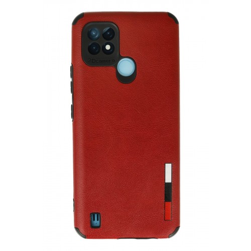 Newface Realme C21 Kılıf Loop Deri Silikon - Kırmızı Newface Realme C21 Kılıf Loop Deri Silikon - Kırmızı