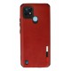 Newface Realme C21 Kılıf Loop Deri Silikon - Kırmızı Newface Realme C21 Kılıf Loop Deri Silikon - Kırmızı