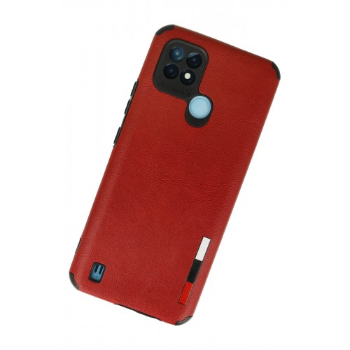 Newface Realme C21 Kılıf Loop Deri Silikon - Kırmızı Newface Realme C21 Kılıf Loop Deri Silikon - Kırmızı