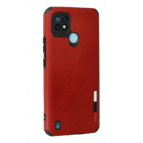 Newface Realme C21 Kılıf Loop Deri Silikon - Kırmızı Newface Realme C21 Kılıf Loop Deri Silikon - Kırmızı