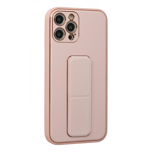 Newface iPhone 12 Pro Kılıf Coco Deri Standlı Kapak - Pembe Newface iPhone 12 Pro Kılıf Coco Deri Standlı Kapak - Pembe