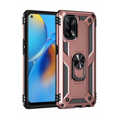 Newface Oppo A74 4G Kılıf Sofya Yüzüklü Silikon Kapak - Rose Newface Oppo A74 4G Kılıf Sofya Yüzüklü Silikon Kapak - Rose