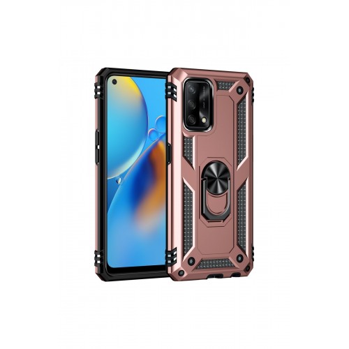 Newface Oppo A74 4G Kılıf Sofya Yüzüklü Silikon Kapak - Rose Newface Oppo A74 4G Kılıf Sofya Yüzüklü Silikon Kapak - Rose