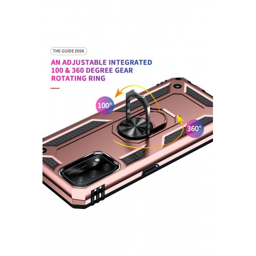 Newface Oppo A74 4G Kılıf Sofya Yüzüklü Silikon Kapak - Rose Newface Oppo A74 4G Kılıf Sofya Yüzüklü Silikon Kapak - Rose