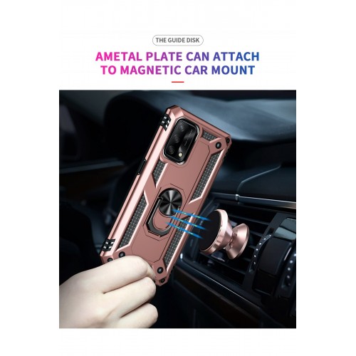 Newface Oppo A74 4G Kılıf Sofya Yüzüklü Silikon Kapak - Rose Newface Oppo A74 4G Kılıf Sofya Yüzüklü Silikon Kapak - Rose