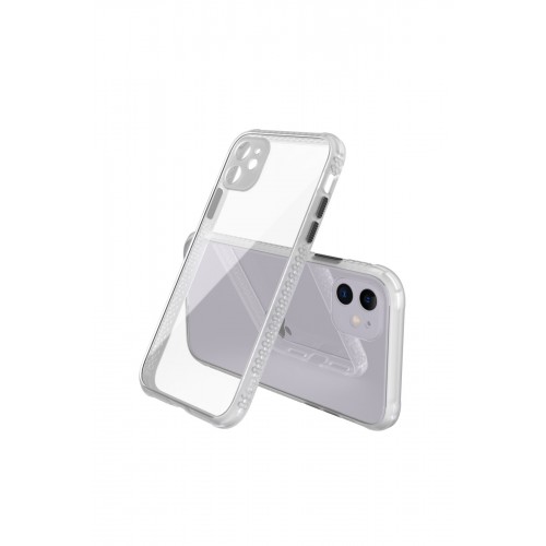 Newface iPhone 12 Kılıf Miami Şeffaf Silikon  - Şeffaf