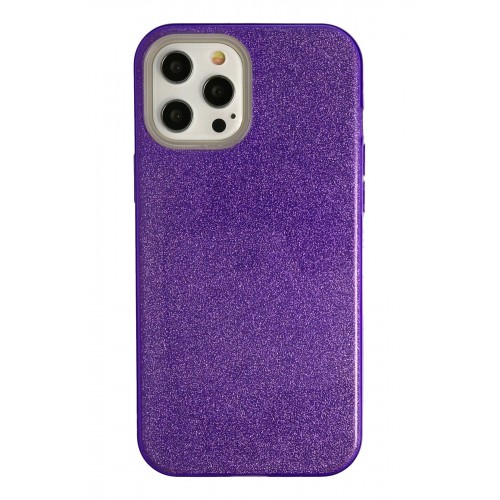 Newface iPhone 12 Pro Max Kılıf Simli Katmanlı Silikon - Mor Newface iPhone 12 Pro Max Kılıf Simli Katmanlı Silikon - Mor