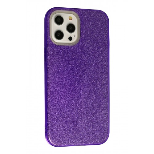 Newface iPhone 12 Pro Max Kılıf Simli Katmanlı Silikon - Mor Newface iPhone 12 Pro Max Kılıf Simli Katmanlı Silikon - Mor