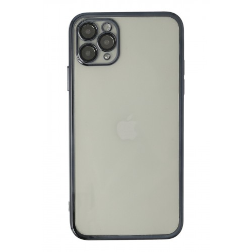 Newface iPhone 11 Pro Max Kılıf Razer Lensli Silikon - Siyah