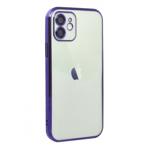 Newface iPhone 12 Kılıf Razer Lensli Silikon - Mor Newface iPhone 12 Kılıf Razer Lensli Silikon - Mor