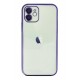 Newface iPhone 12 Kılıf Razer Lensli Silikon - Mor