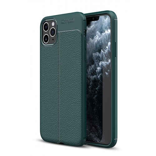 Newface iPhone 11 Pro Kılıf Focus Derili Silikon - Yeşil Newface iPhone 11 Pro Kılıf Focus Derili Silikon - Yeşil