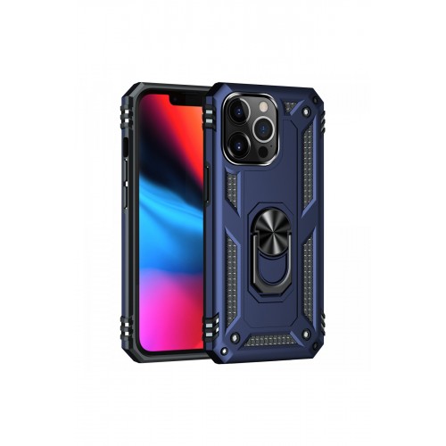 Newface iPhone 13 Pro Max Kılıf Sofya Yüzüklü Silikon Kapak - Lacivert Newface iPhone 13 Pro Max Kılıf Sofya Yüzüklü Silikon Kapak - Lacivert