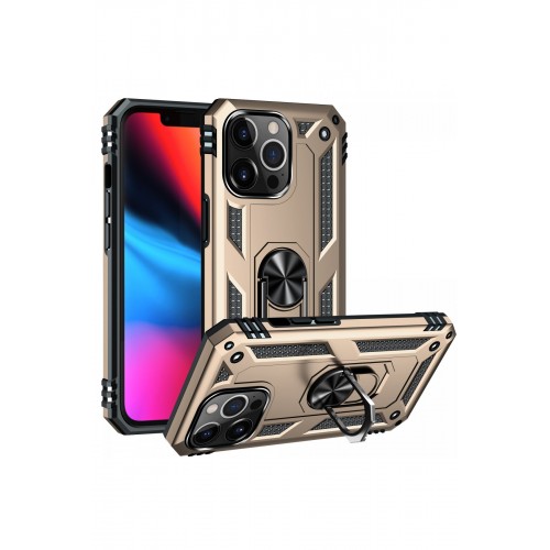 Newface iPhone 13 Pro Max Kılıf Sofya Yüzüklü Silikon Kapak - Gold Newface iPhone 13 Pro Max Kılıf Sofya Yüzüklü Silikon Kapak - Gold