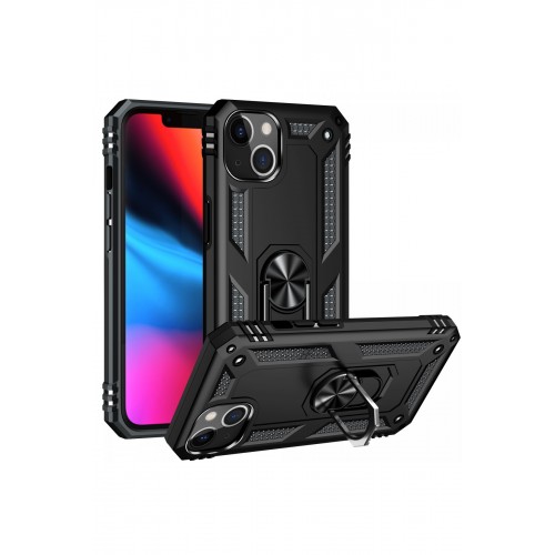 Newface iPhone 13 Kılıf Sofya Yüzüklü Silikon Kapak - Siyah Newface iPhone 13 Kılıf Sofya Yüzüklü Silikon Kapak - Siyah