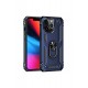 Newface iPhone 13 Pro Kılıf Sofya Yüzüklü Silikon Kapak - Lacivert