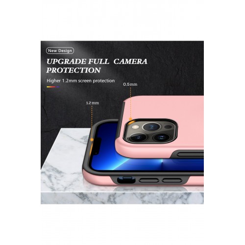 Newface iPhone 13 Pro Kılıf Elit Yüzüklü Kapak - Pembe Newface iPhone 13 Pro Kılıf Elit Yüzüklü Kapak - Pembe