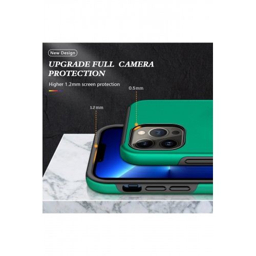 Newface iPhone 13 Pro Kılıf Elit Yüzüklü Kapak - Yeşil Newface iPhone 13 Pro Kılıf Elit Yüzüklü Kapak - Yeşil