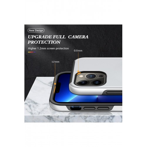 Newface iPhone 13 Pro Kılıf Elit Yüzüklü Kapak - Gümüş Newface iPhone 13 Pro Kılıf Elit Yüzüklü Kapak - Gümüş
