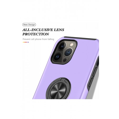 Newface iPhone 13 Pro Max Kılıf Elit Yüzüklü Kapak - Mor Newface iPhone 13 Pro Max Kılıf Elit Yüzüklü Kapak - Mor